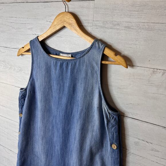 Universal Thread Dress Womens Size Medium Chambray 100% Cotton Button Detail - Picture 9 of 16